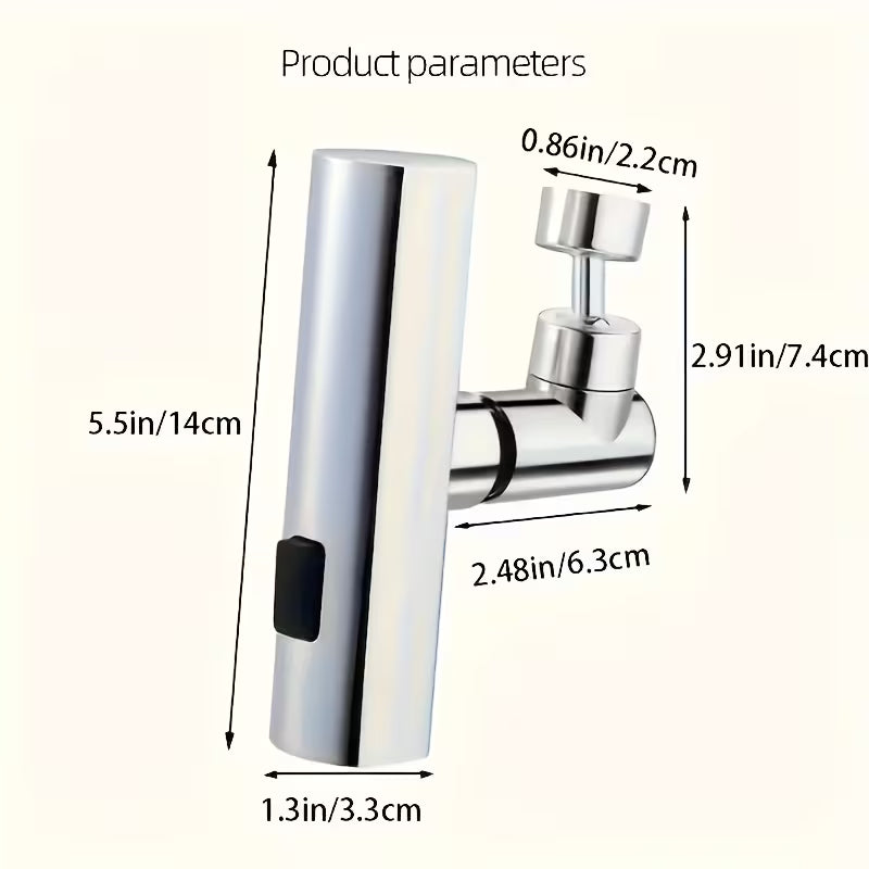 1 modern kitchen faucet aerator 3 in 1 360 rotating waterfall spout water saving aerator with flow polished surface pressure enhancing extension rod splash proof nozzle suitable for rv kitchens and kitchen sinks 6