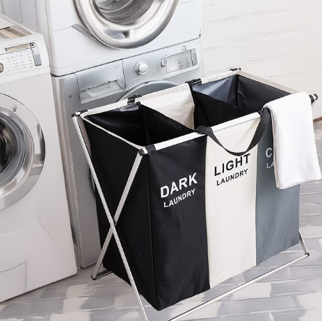 Panier à Linge Tri Sélectif 3 Compartiments