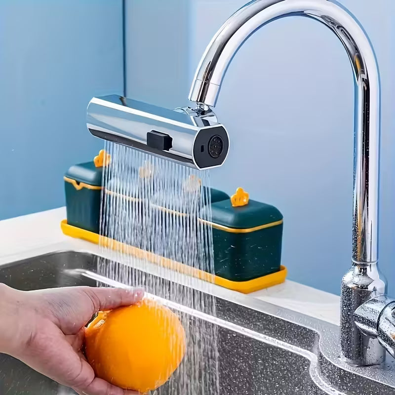 1 modern kitchen faucet aerator 3 in 1 360 rotating waterfall spout water saving aerator with flow polished surface pressure enhancing extension rod splash proof nozzle suitable for rv kitchens and kitchen sinks 1