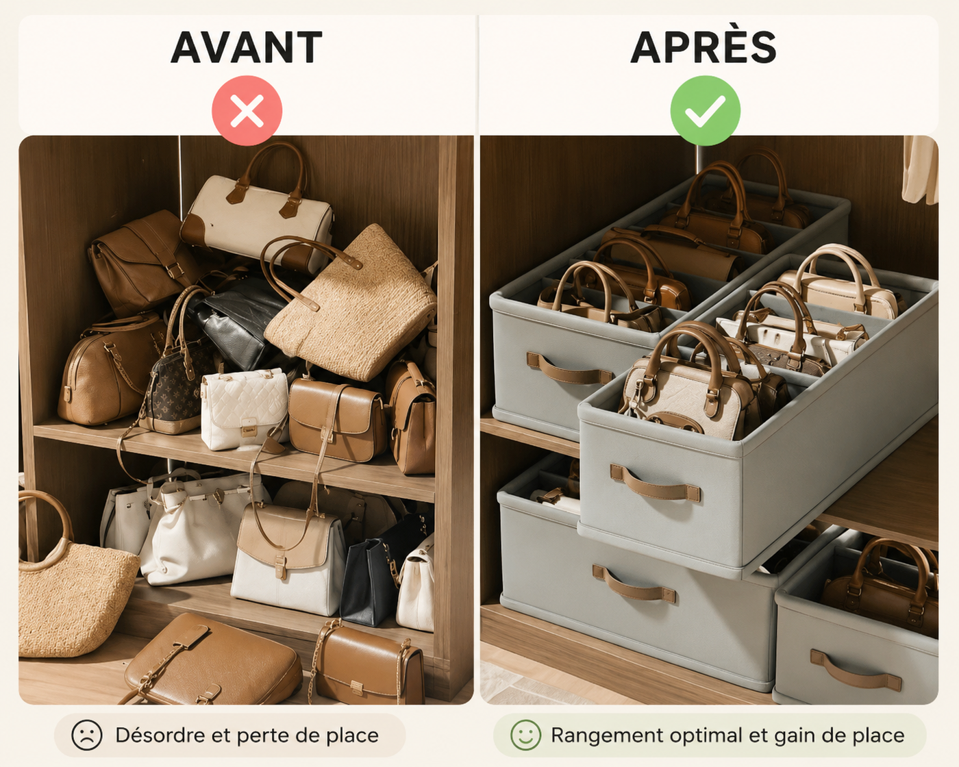 Organisateur Vêtements en Tissu Non-Tissé