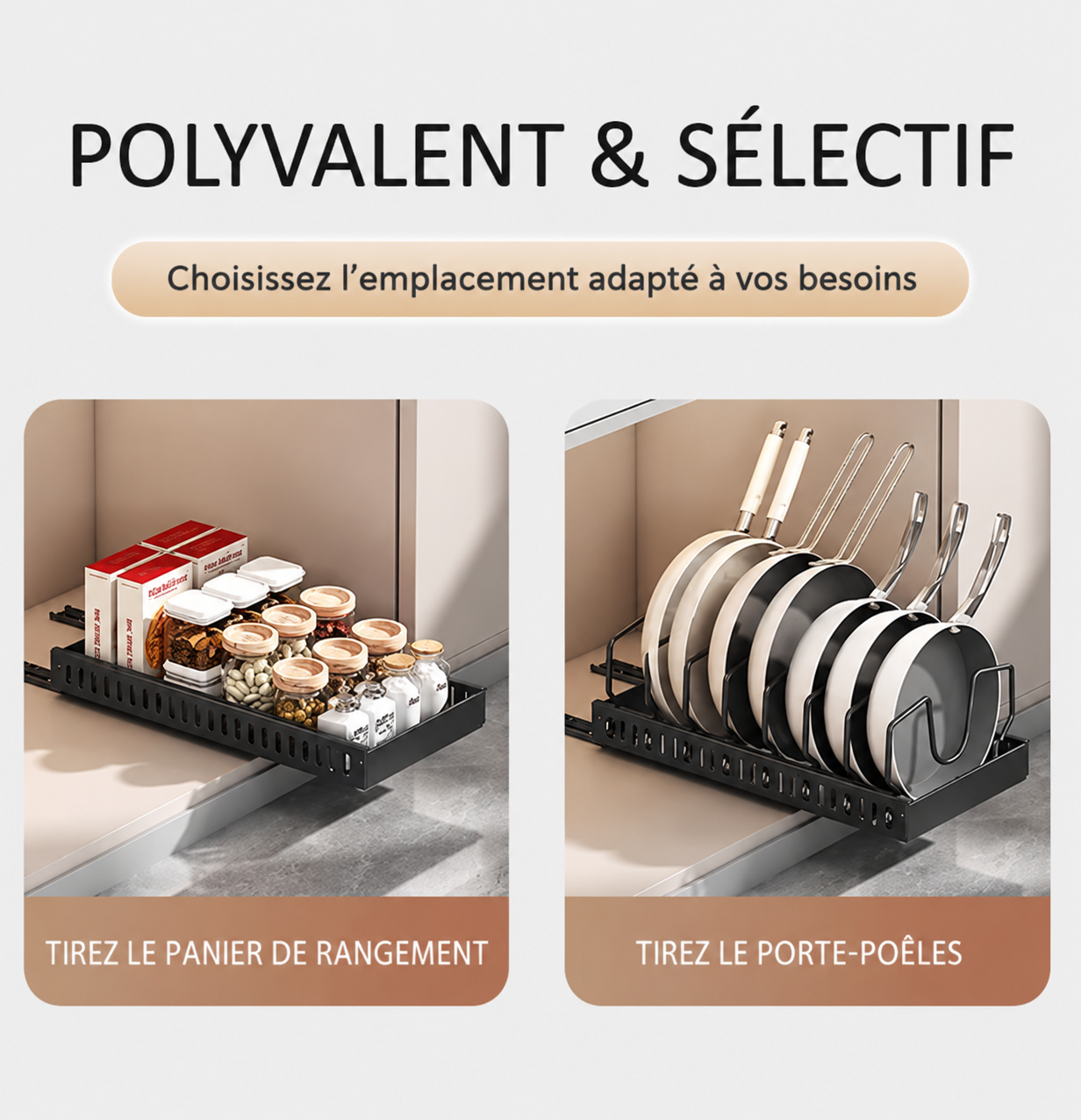 Lot 2 Organisateurs Coulissants Couvercles