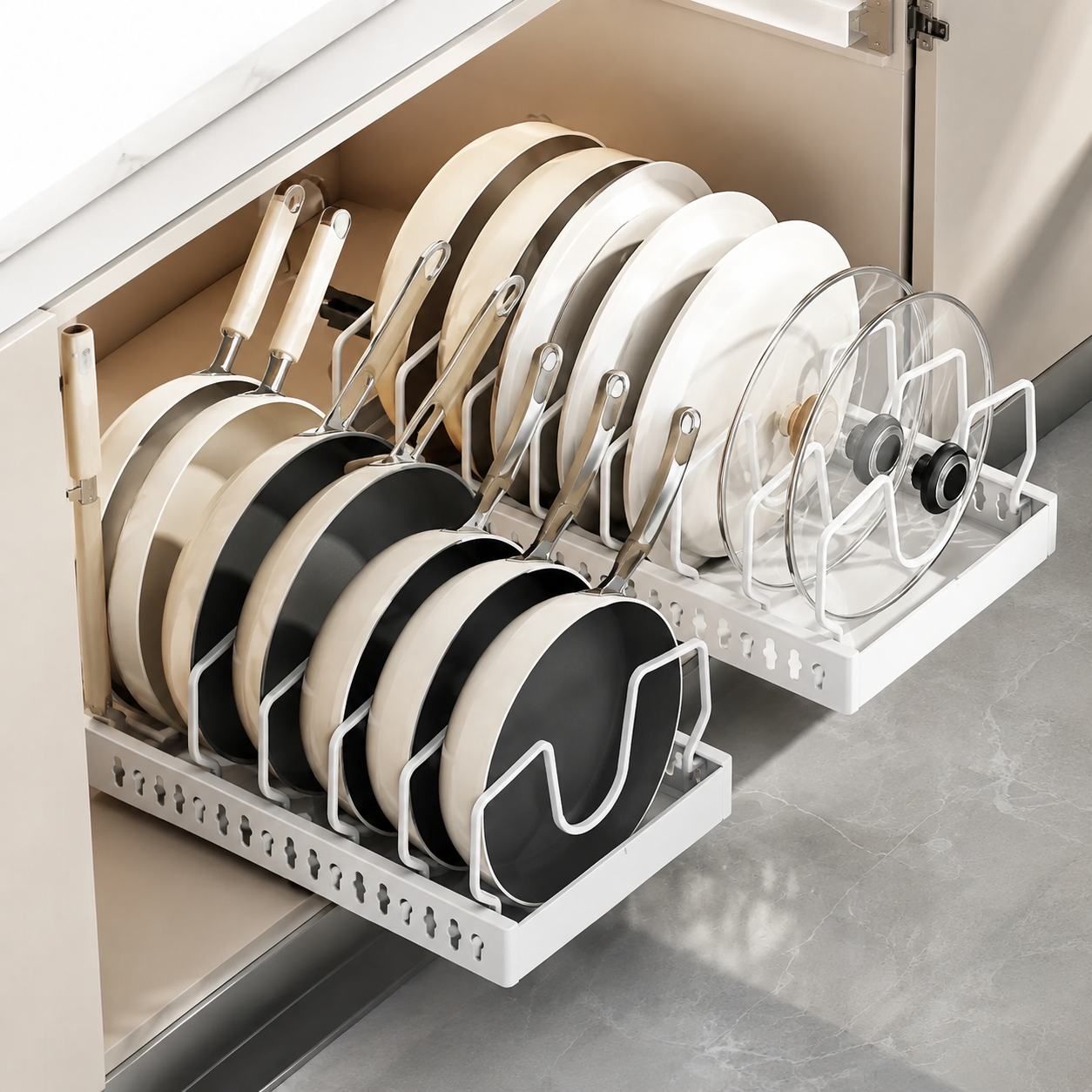 Organisateur Coulissant Casseroles & Couvercles