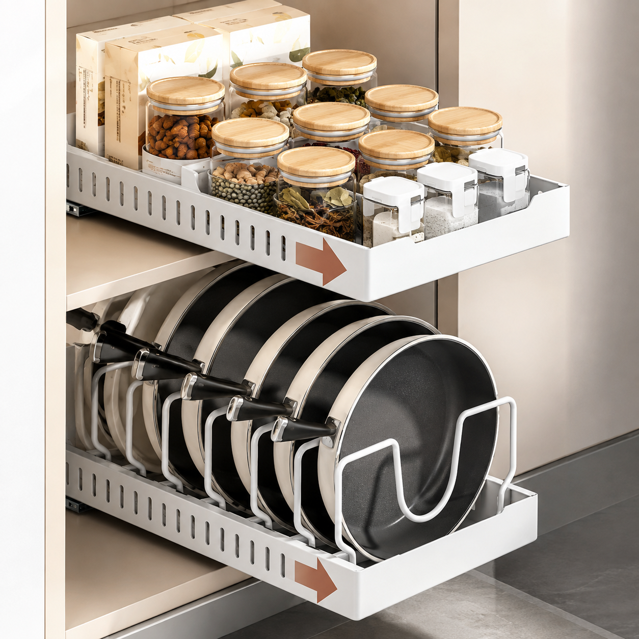 Organisateur Coulissant Casseroles & Couvercles