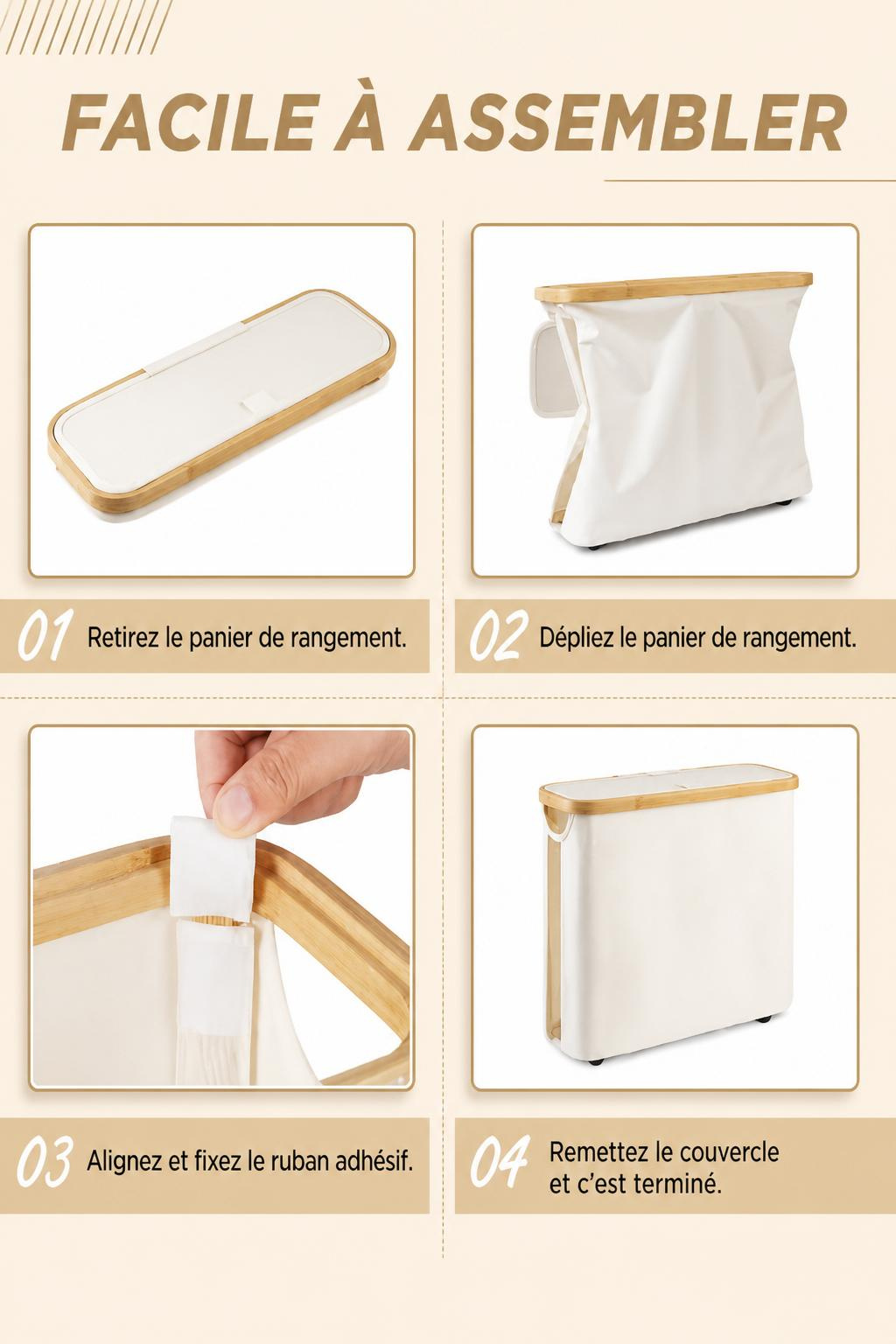 Porte-Papier Toilette Bohème avec Rangement