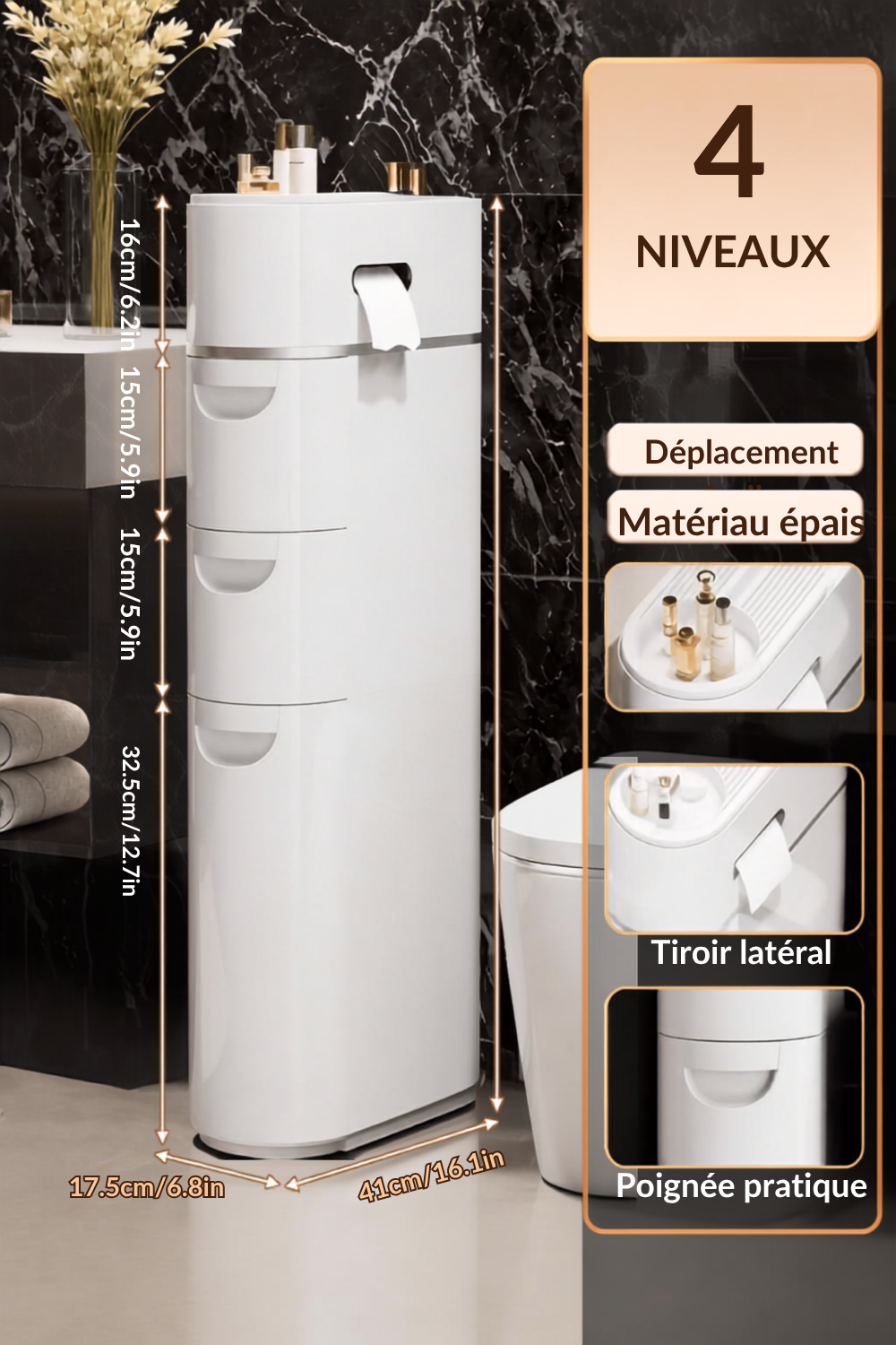 Étagère Coulissante Multi-Niveaux
