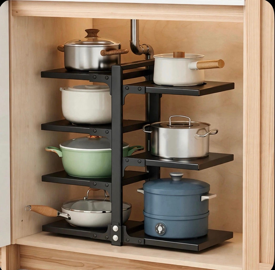 Rack À Casseroles Réglable 4 Niveaux