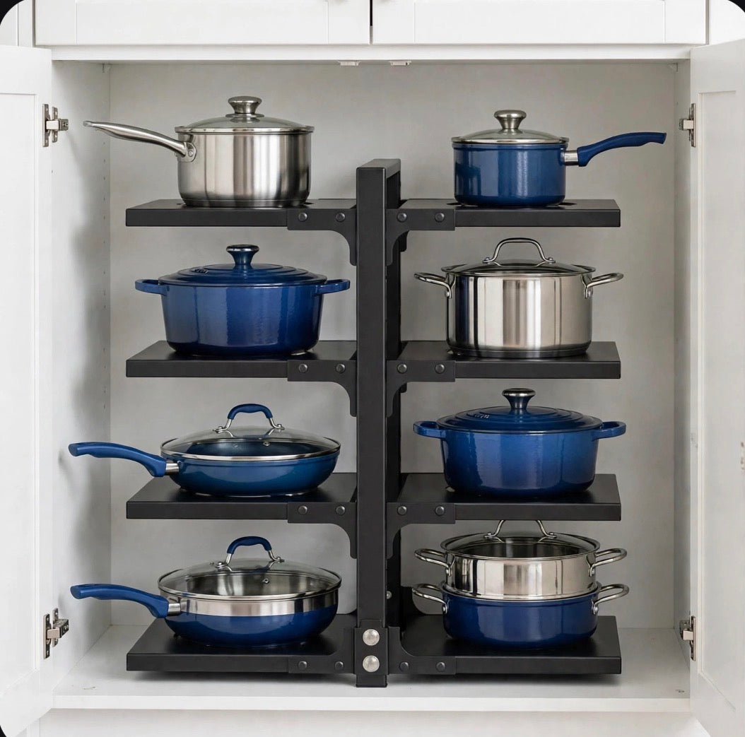 Rack À Casseroles Réglable 4 Niveaux