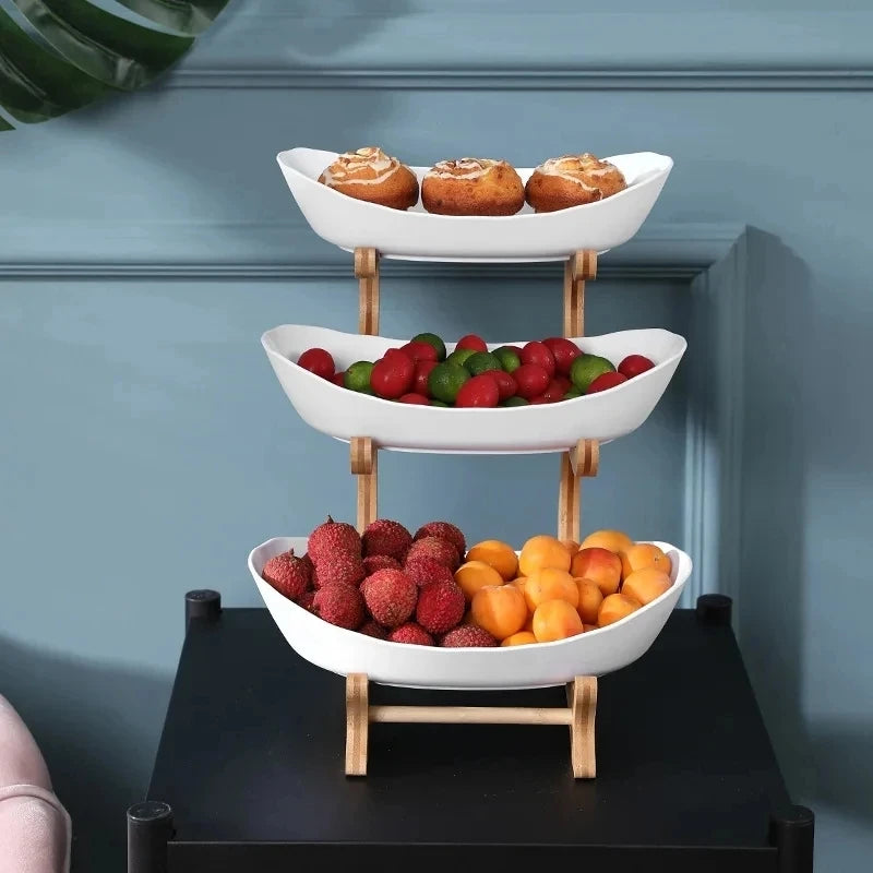 2/3 Layer Fruit Plate, Candy Dish, Cake Stand, Salad Bowl