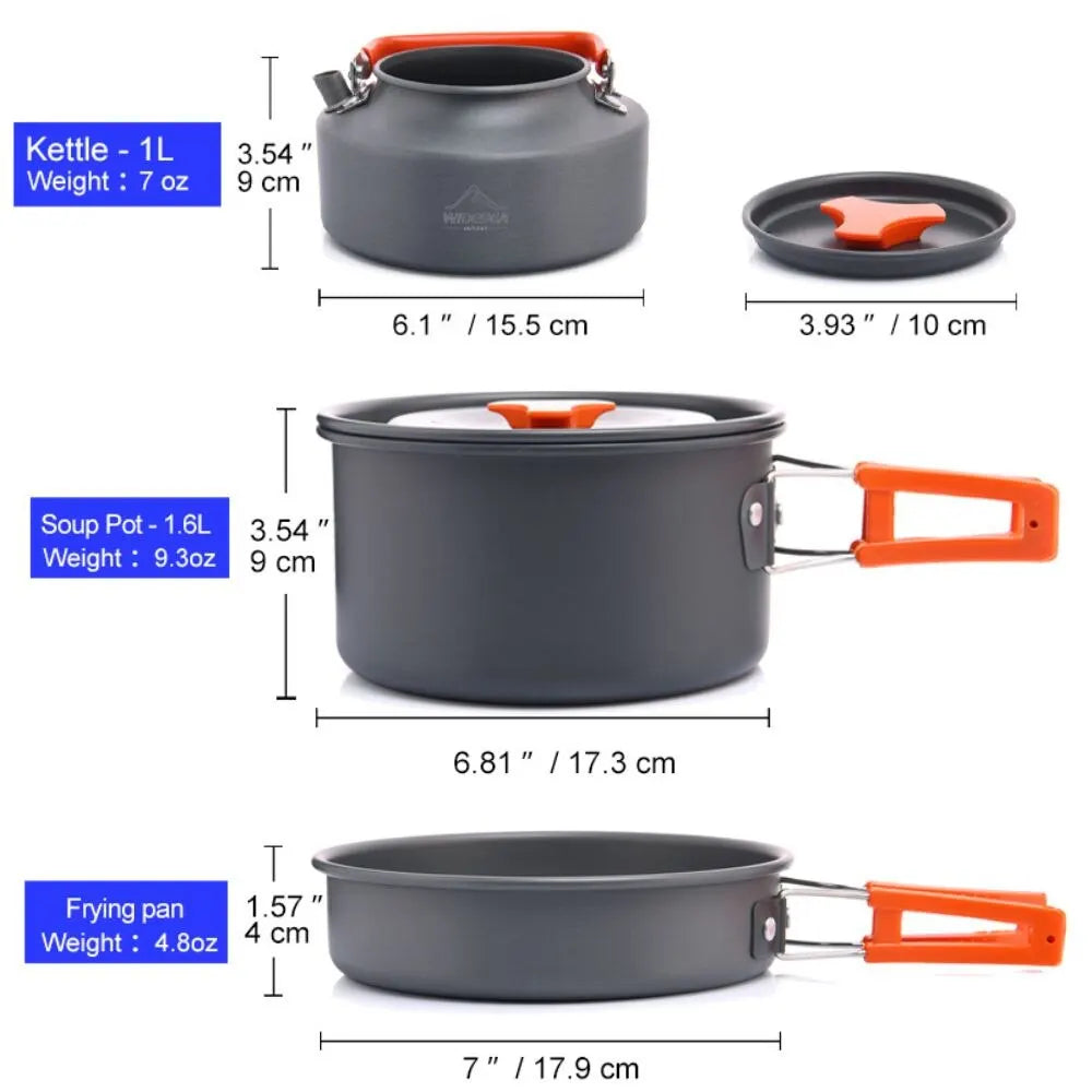 Camping Tableware, Outdoor Cookware Set