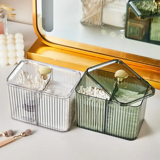 Desktop Acrylic Swabs Cosmetic Organizer  Storage Box