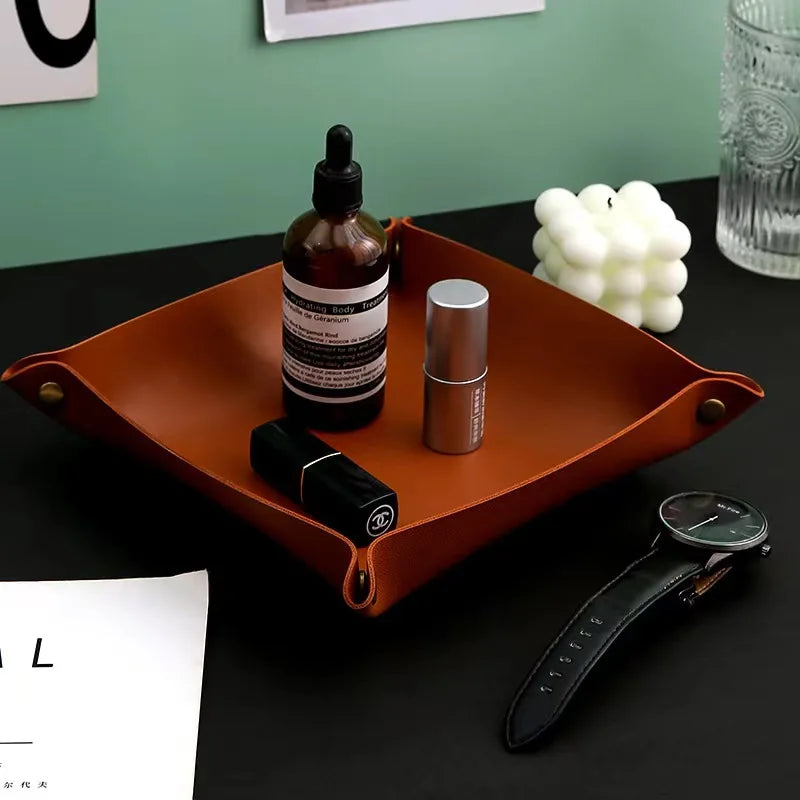 Plateau Organisateur Décoratif en Cuir