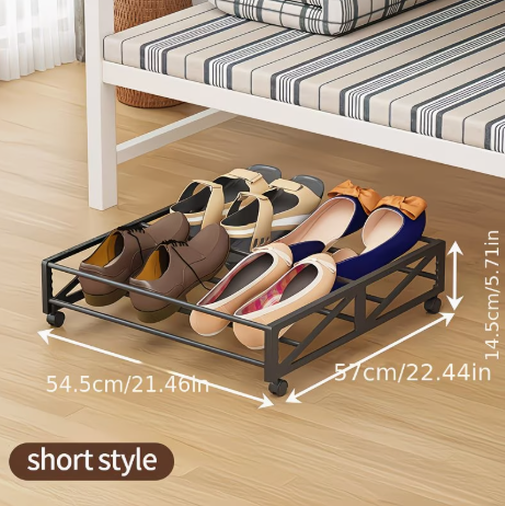 Rack Sous Lit à Roulettes — Rangement Chaussures