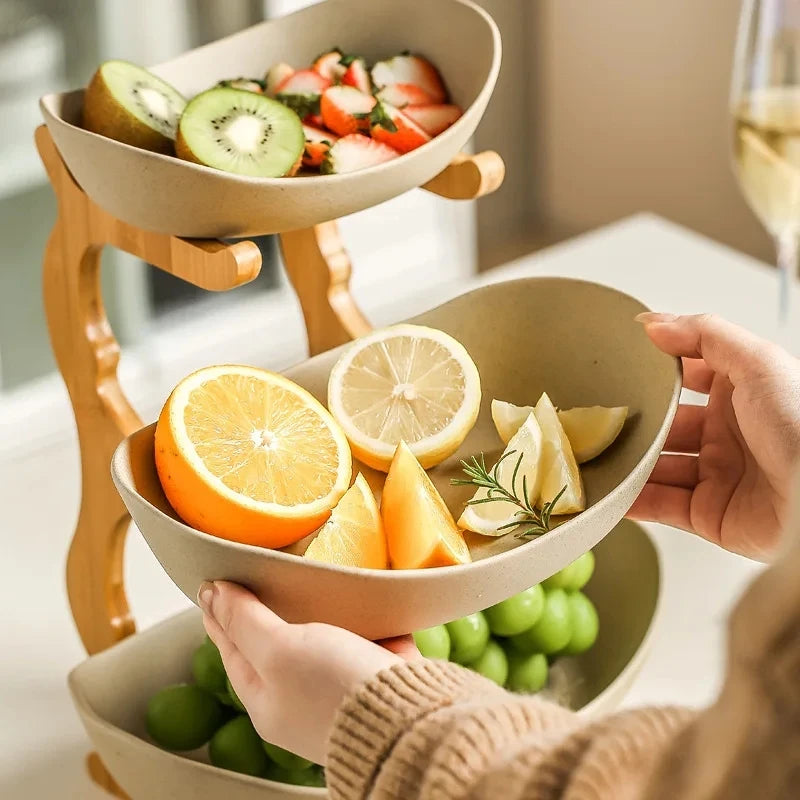 2/3 Layer Fruit Plate, Candy Dish, Cake Stand, Salad Bowl